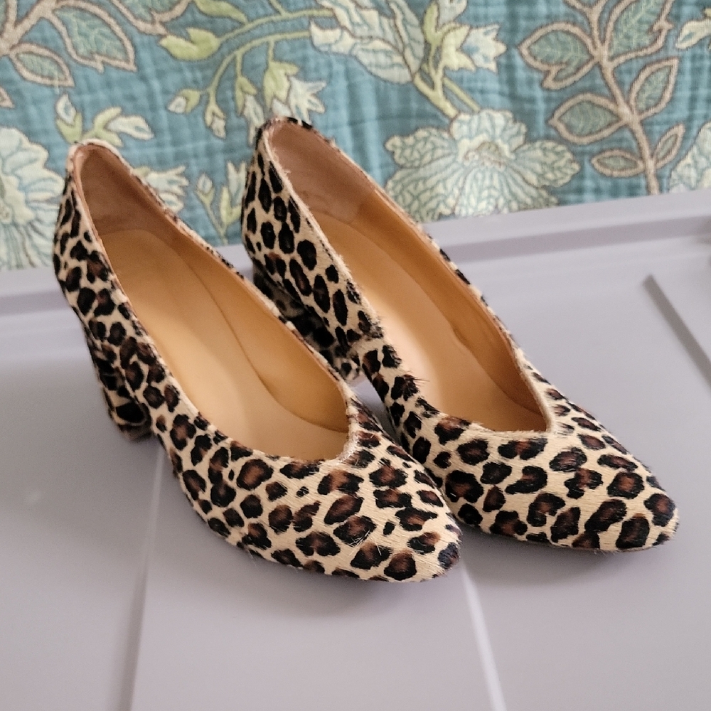 Sezane 8 1/2 Leopard Print Women's Heels